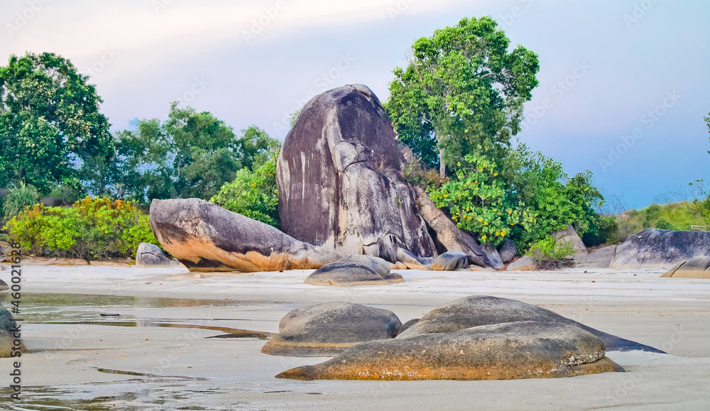 scenic view of a beautiful beach. Belitung, Indonesia