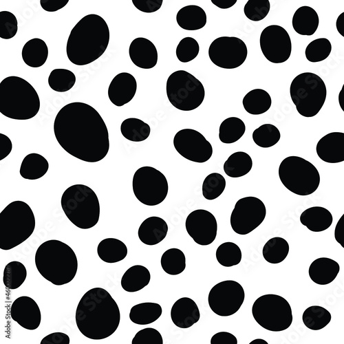 Dark Black vector seamless cover with circles. Modern abstract illustration with colorful water drops. Pattern for trendy fabric, wallpapers. - Vector