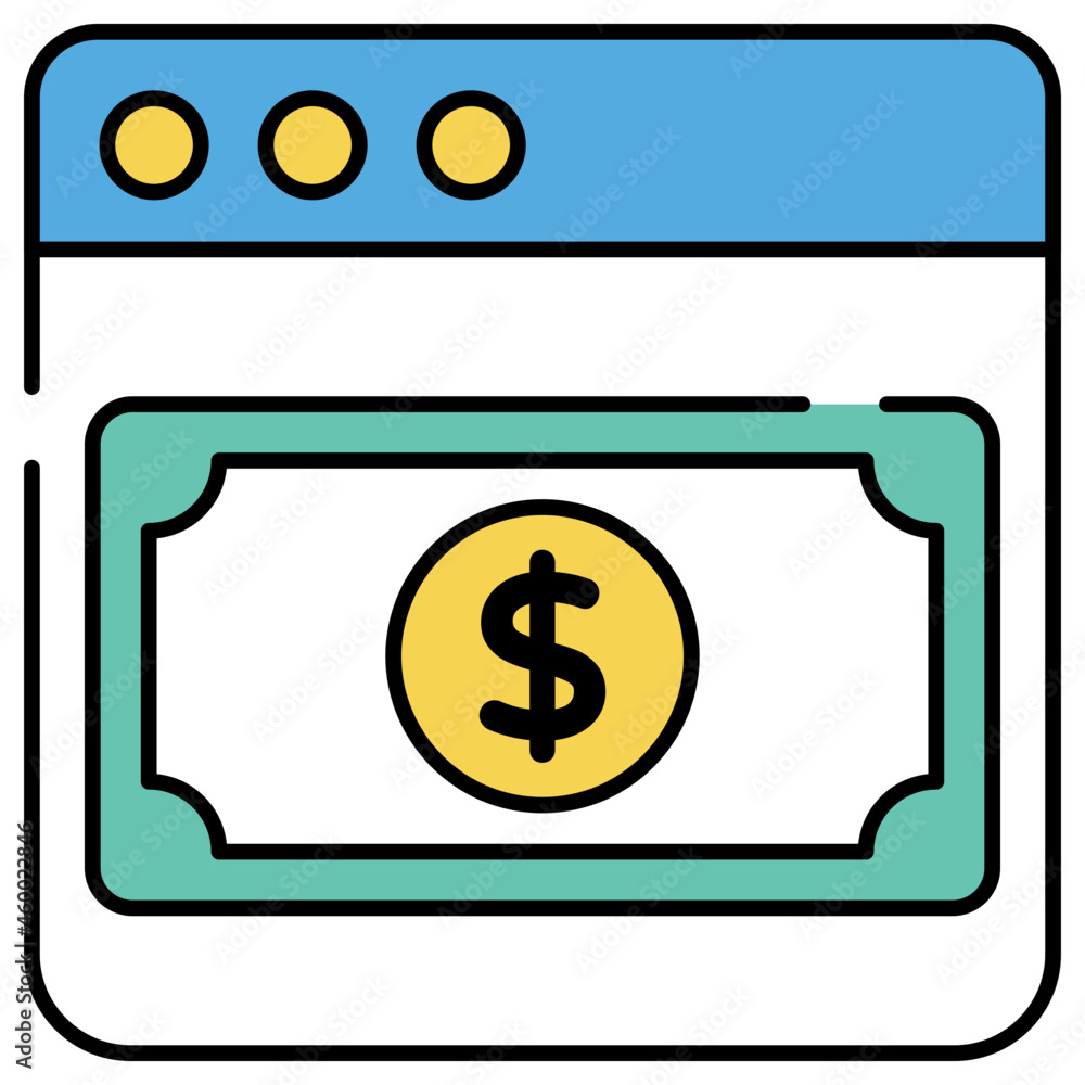 A perfect design icon of online money A perfect design icon of online money
