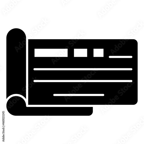 Modern design icon of checkbook