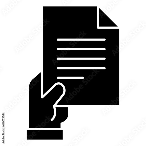An editable design icon of giving paper