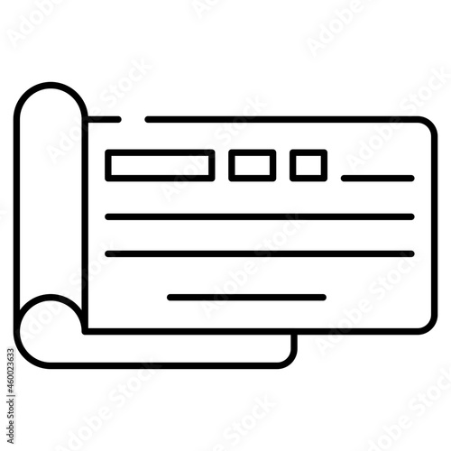 Modern design icon of checkbook