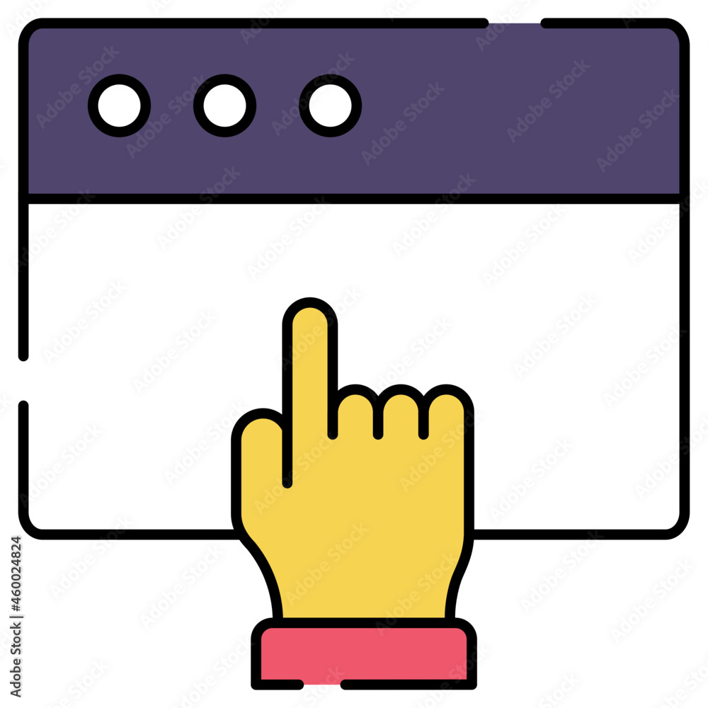 A trendy vector design of web click A trendy vector design of web click