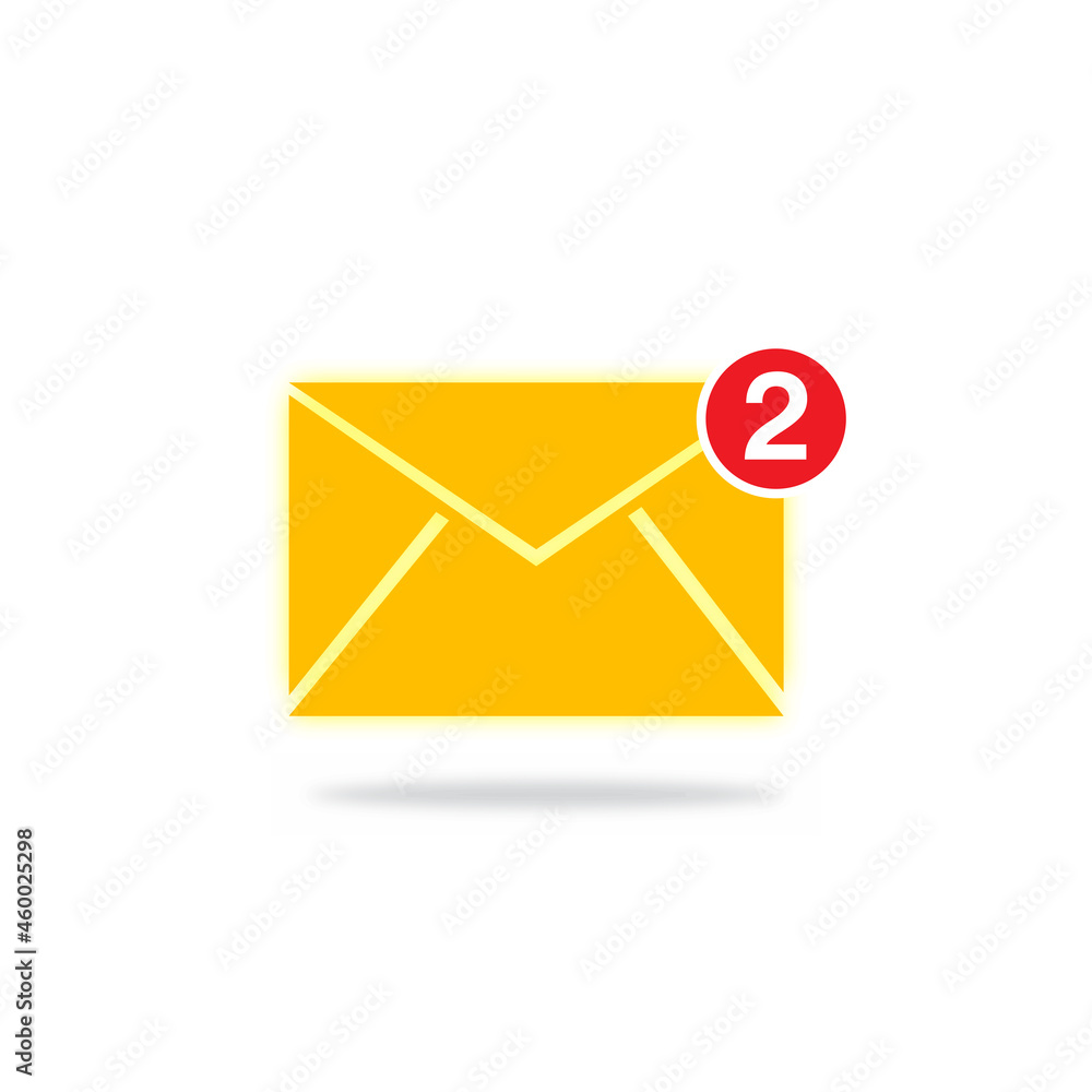 New incoming messages icon with notification. Envelope with incoming message. Vector symbol. New incoming messages icon with notification. Envelope with incoming message. Vector symbol.