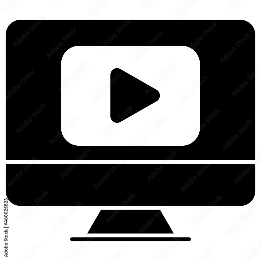 A perfect design icon of online video