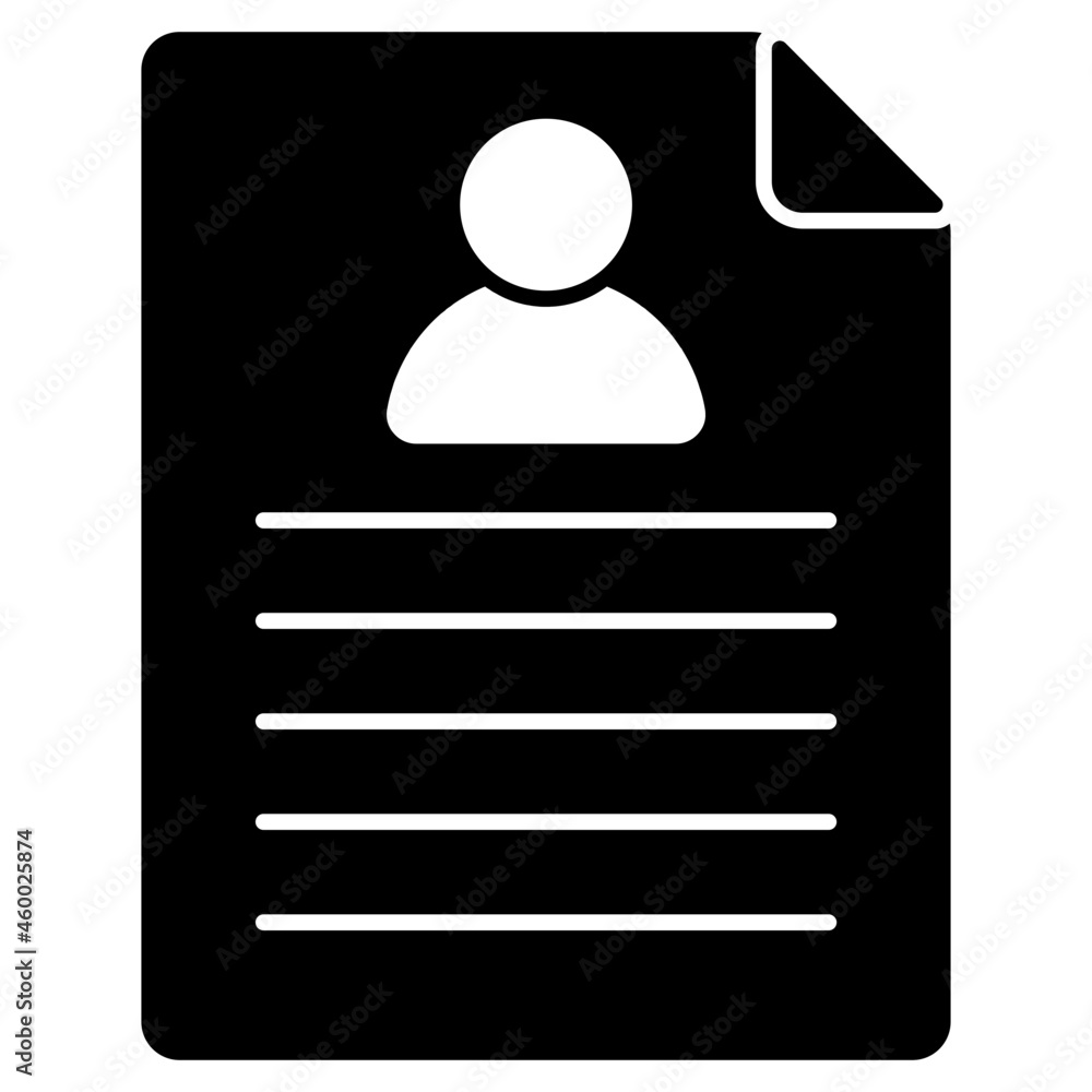 S solid design icon of curriculum vitae S solid design icon of curriculum vitae