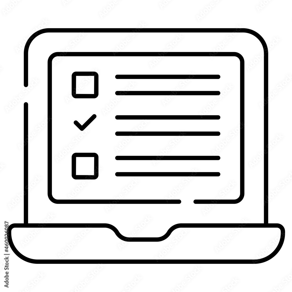 An editable design icon of online list An editable design icon of online list