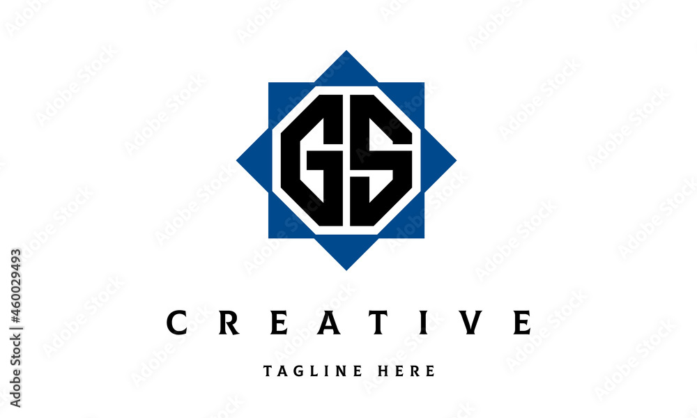 Fototapeta premium GS double square latter logo vector