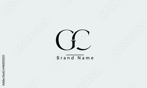 GC CG G C abstract vector logo monogram template