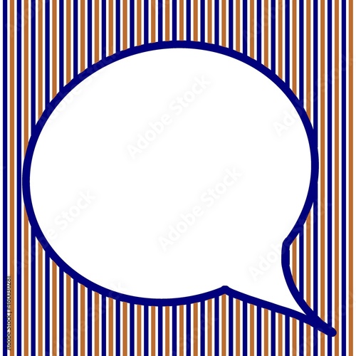 Tapety artystyczne 吹き出し ネイビー系ストライプ