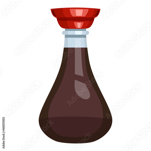 Vector Soy Sauce Icon on White Background