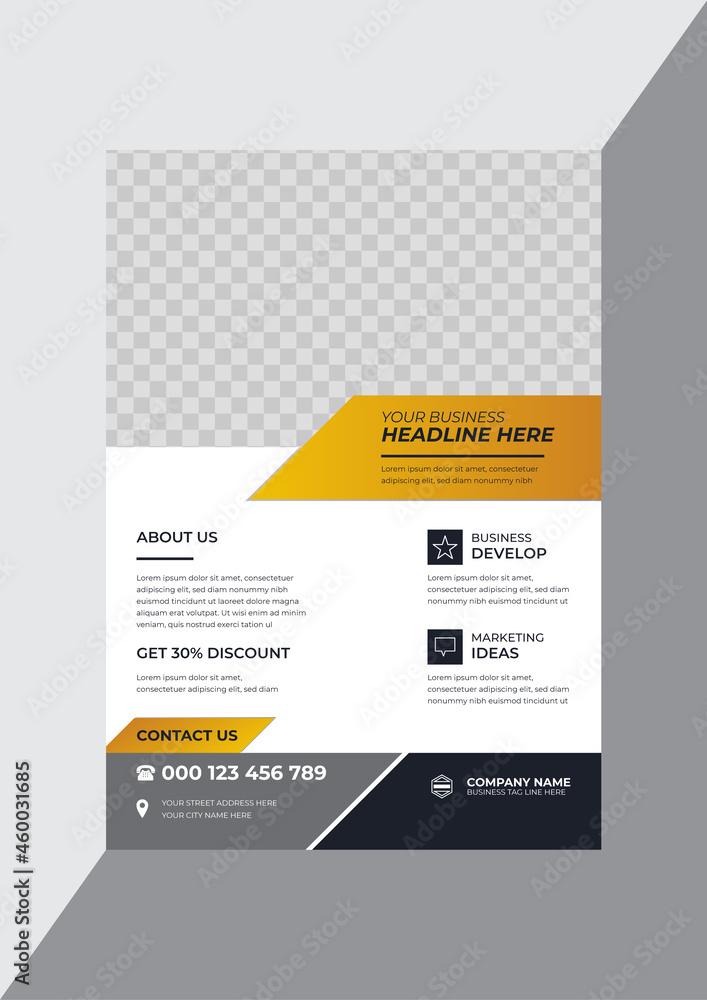 Creative modern business flyer design template