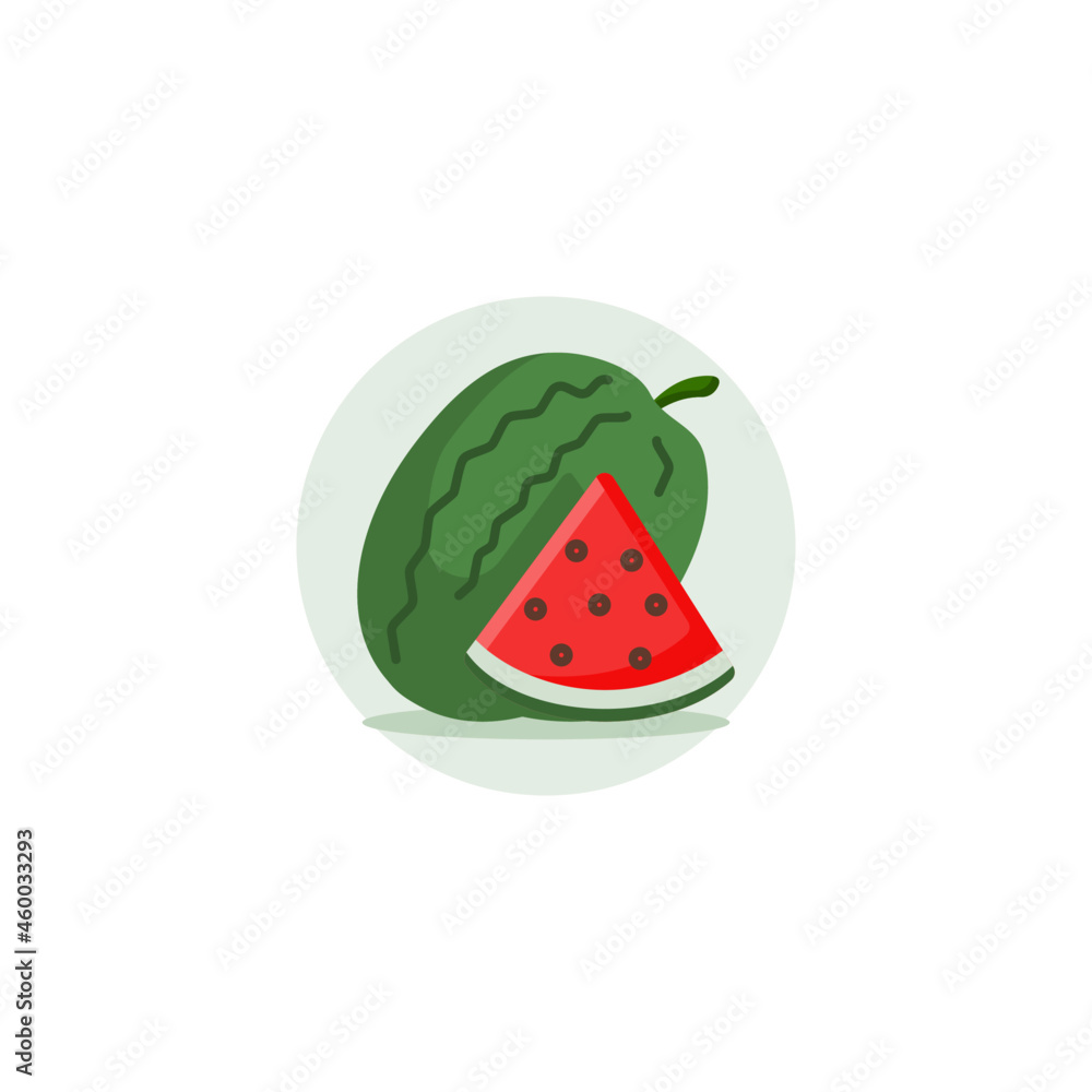 watermelon icon designed in colorful flat style in fruit illustration theme watermelon icon designed in colorful flat style in fruit illustration theme