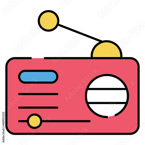 A trendy vector design of radio