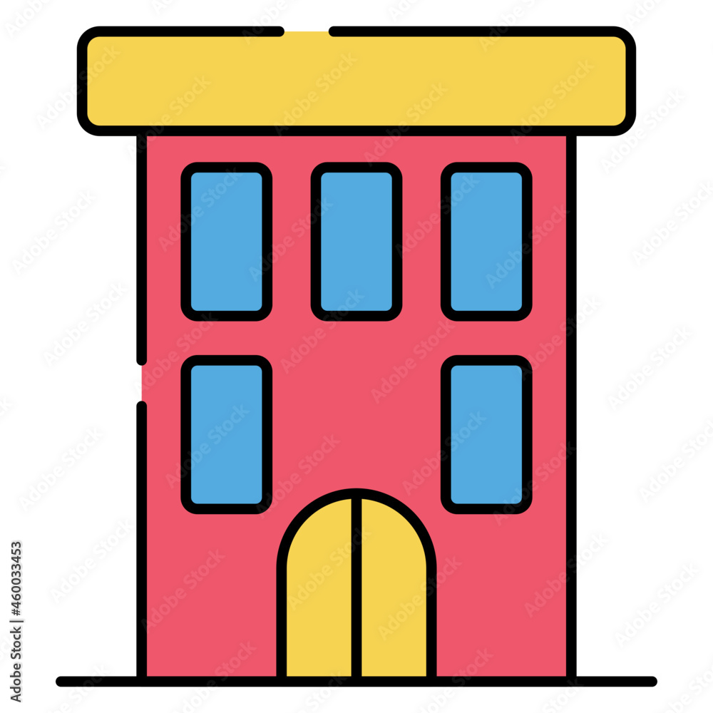 A unique design icon of hotel building A unique design icon of hotel building