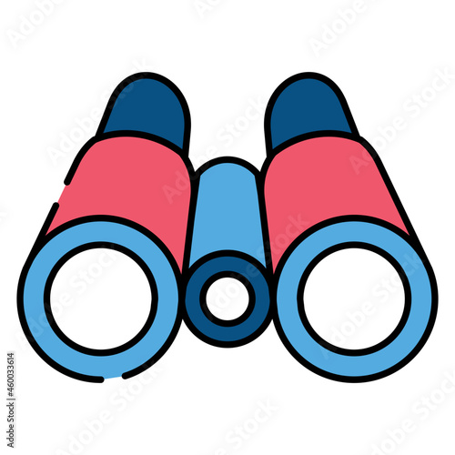 An editable design icon of binoculars