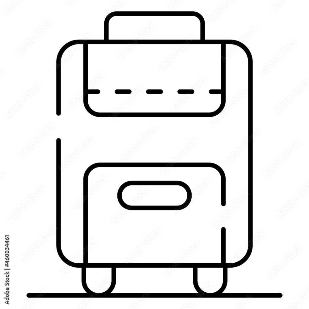 An editable design icon of trolley bag An editable design icon of trolley bag