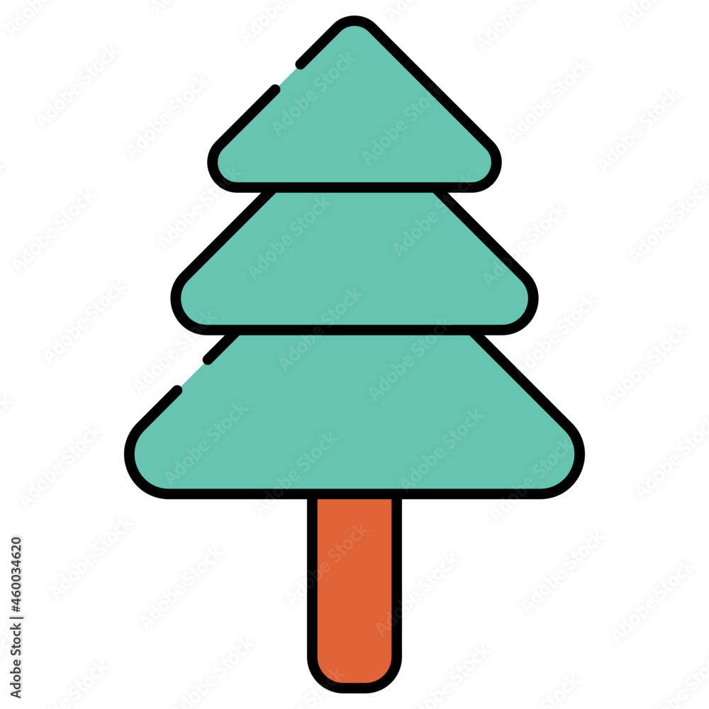 Modern design icon of conifer tree Modern design icon of conifer tree