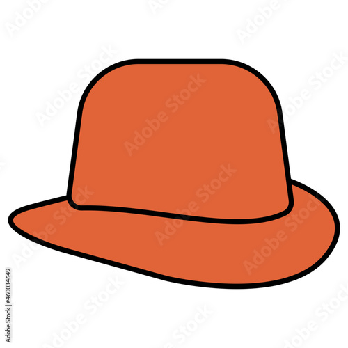 A headwear accessory icon, flat design of hat