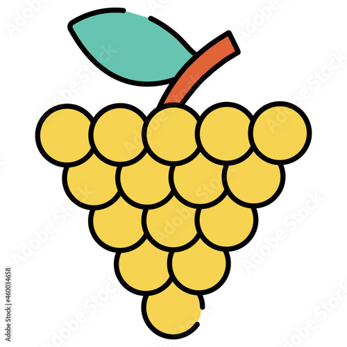 A delightful icon of fruit, grapes vector