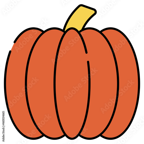 A delightful icon of vegetable, pumpkin vector