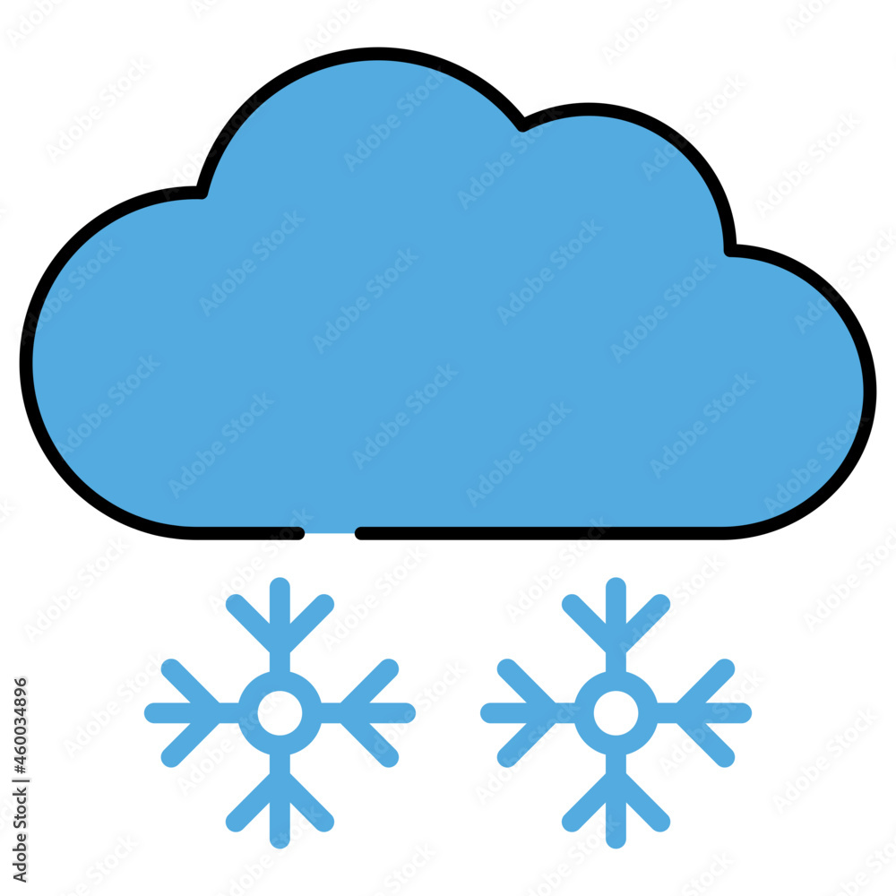 Trendy vector design of snow falling Trendy vector design of snow falling