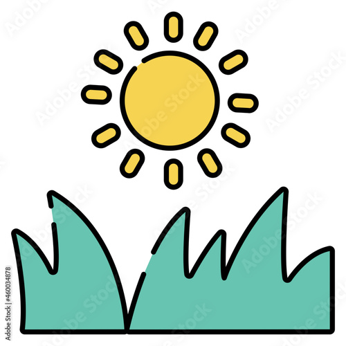 A premium download icon of grassland