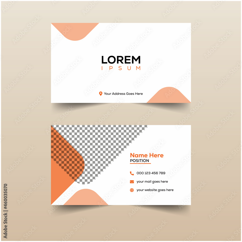 Fototapeta premium Modern Minimal Business Card Design Vector Template