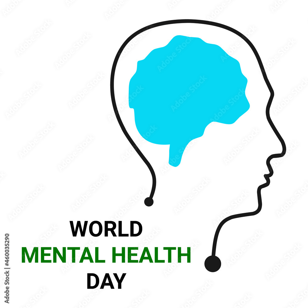 Illustration vector world mental health day Illustration vector world mental health day