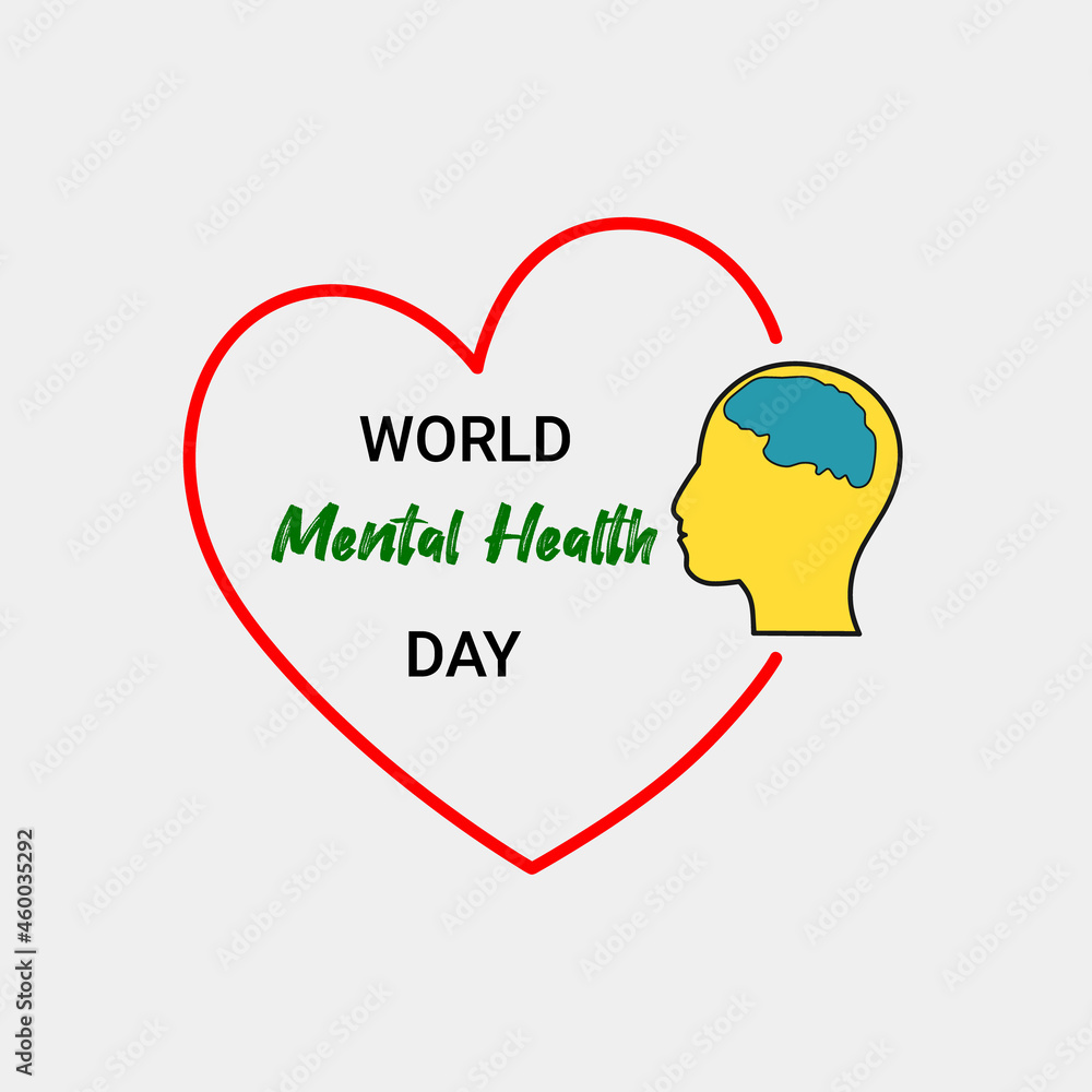 Illustration vector world mental health day