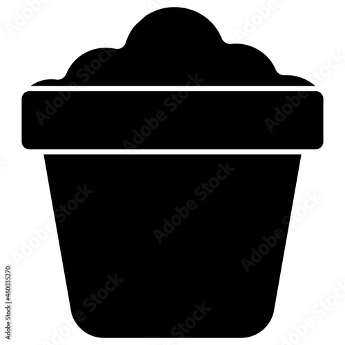 A unique design icon of mud pail
