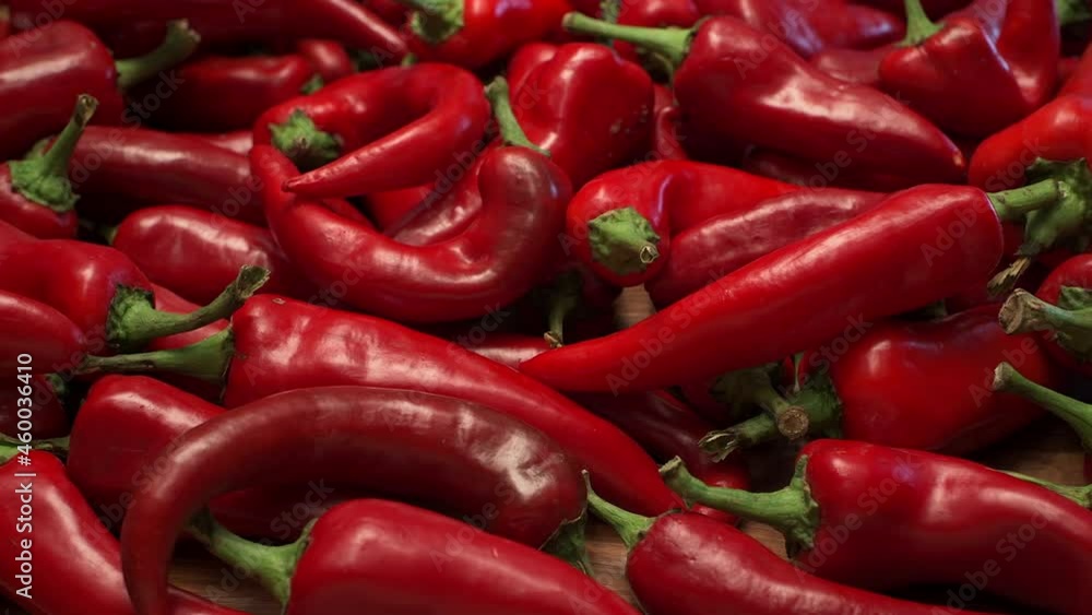 Ripe red chili peppers are a culinary delight and the number one cash crop in New Mexico, USA. They are a delicious part of Mexican food in the North American southwest. Right to left 4K slider video. Ripe red chili peppers are a culinary delight and the number one cash crop in New Mexico, USA. They are a delicious part of Mexican food in the North American southwest. Right to left 4K slider video.