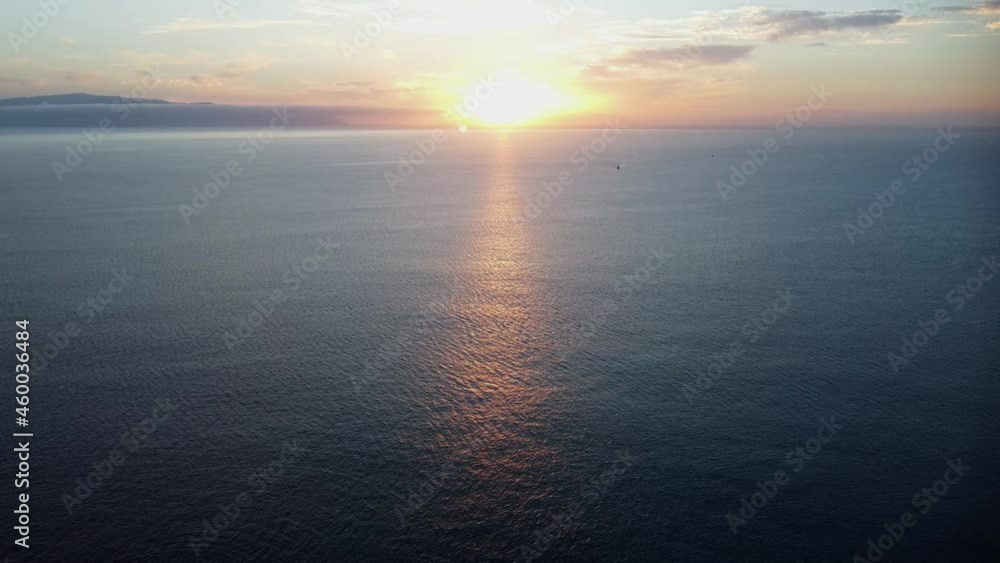 Sunset at Los Gigantes in Tenerife At Open Sea Sunset at Los Gigantes in Tenerife At Open Sea