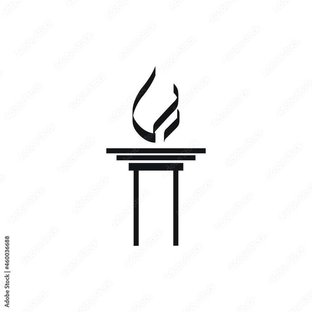 torch fire vector icon illustration design template torch fire vector icon illustration design template