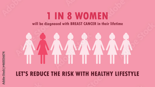 Infographic breast cancer awareness month illustration design