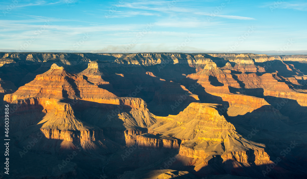 First sunlight in the biggest canyon in the world