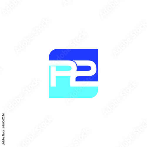 p2 initial letter monogram logo design