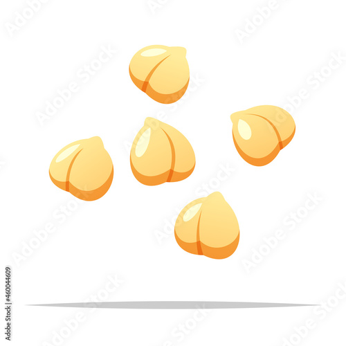 Chickpeas vector isolated illustration