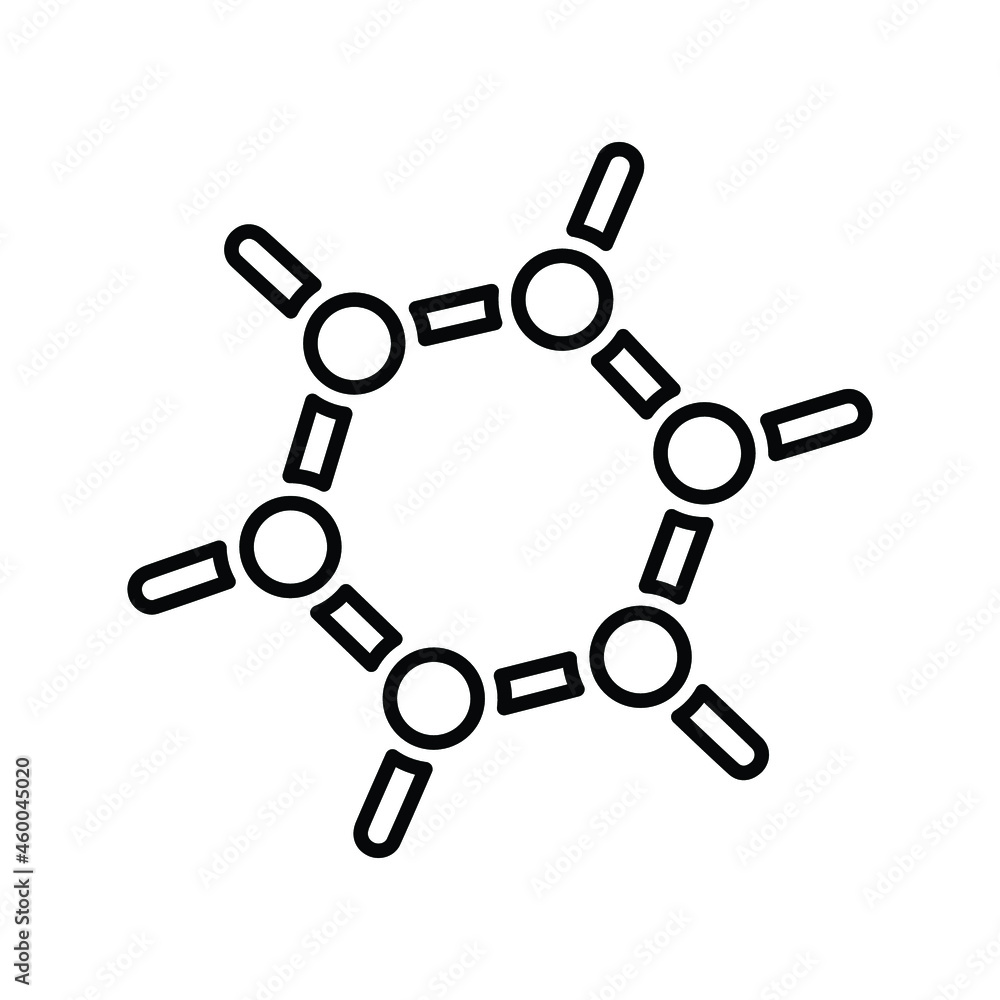 Atom, dna, gene, graphene icon. outline icon. Line art design. Atom, dna, gene, graphene icon. outline icon. Line art design.
