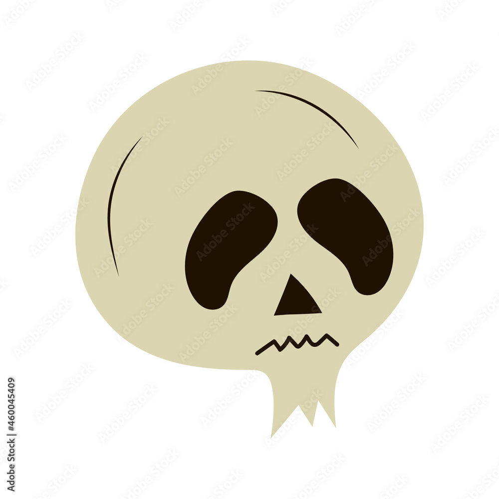 Halloween skull in hand drawn style. Halloween skull in hand drawn style.