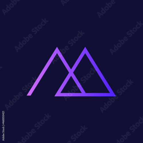 Simple business logo vector mountain icon design
