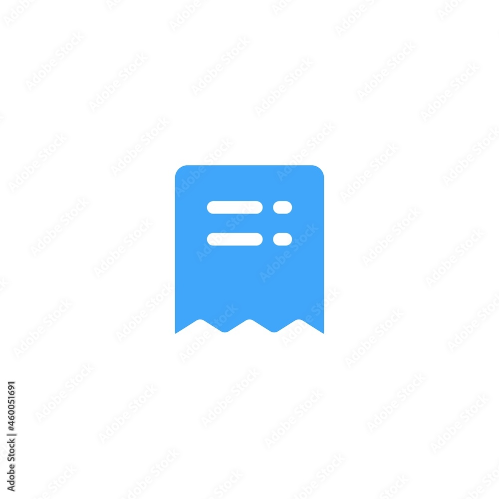 Bill icon invoice receipt paper simple single pictogram flat icon style graphic design vector Bill icon invoice receipt paper simple single pictogram flat icon style graphic design vector