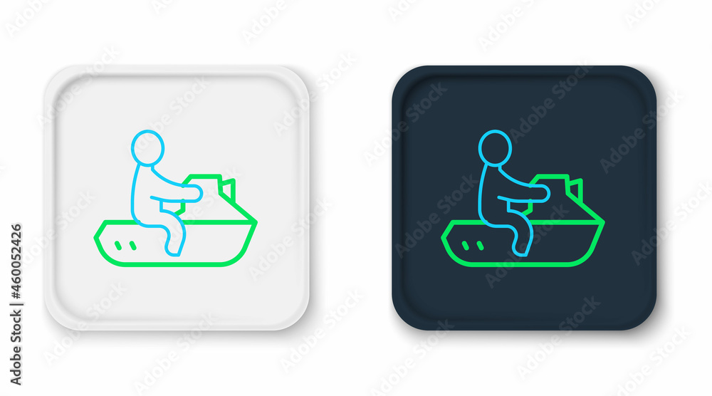 Line Jet ski icon isolated on white background. Water scooter. Extreme sport. Colorful outline concept. Vector Line Jet ski icon isolated on white background. Water scooter. Extreme sport. Colorful outline concept. Vector