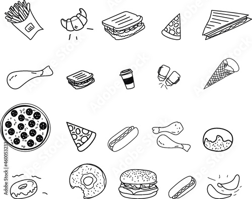 Vector of the fast food icon clipart
