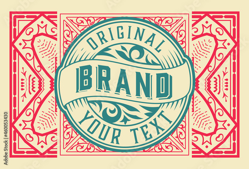 Western card with vintage style