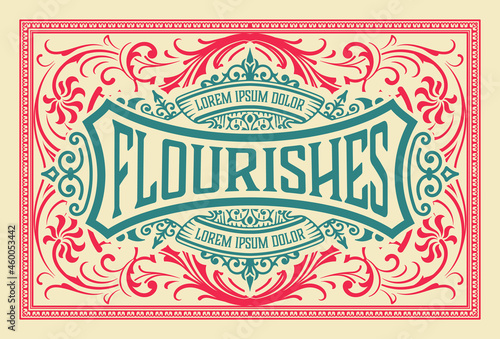 Western card with vintage style