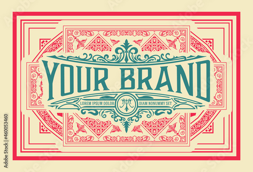 Western card with vintage style