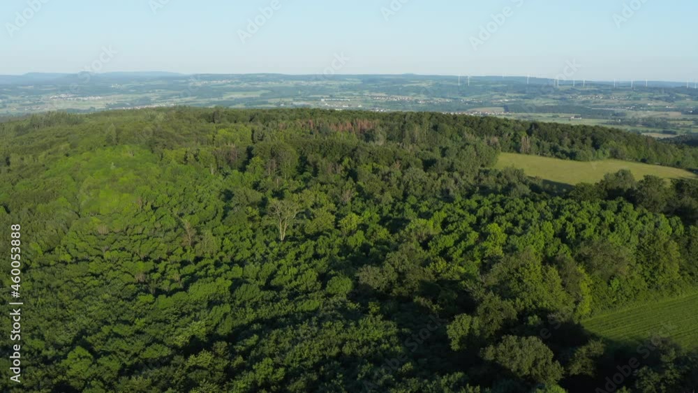Aerial view of forest near Fulda, Hesse, Germany Aerial view of forest near Fulda, Hesse, Germany