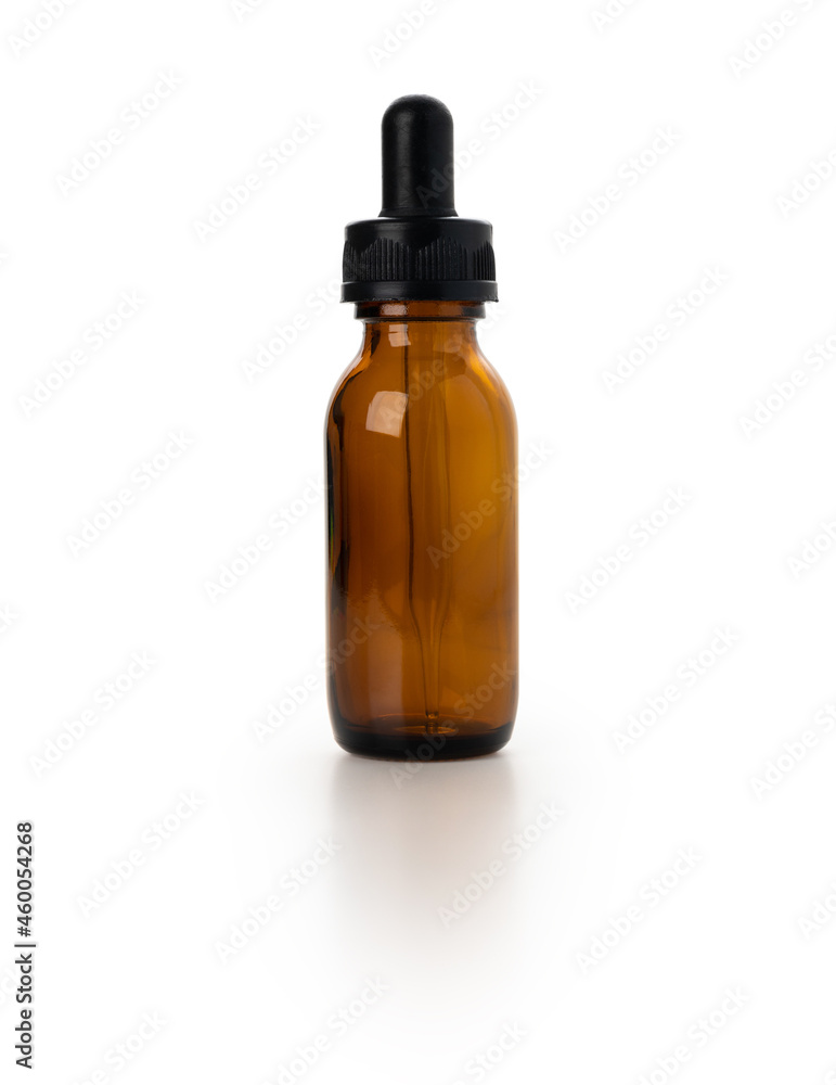 Bottle pipette on isolated white background