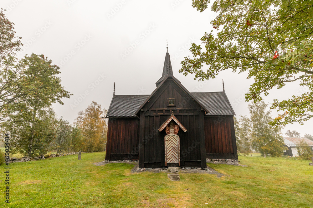 Nore Stave Church historic wooden church in Nore, Norway Nore Stave Church historic wooden church in Nore, Norway